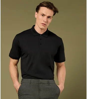 Kustom Kit Kustom Kit Regular Fit Superwash® 60°C Jersey Polo Shirt in BLK