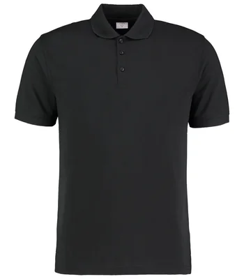 Kustom Kit Kustom Kit Klassic Slim Fit Poly/Cotton Piqué Polo Shirt in BLK
