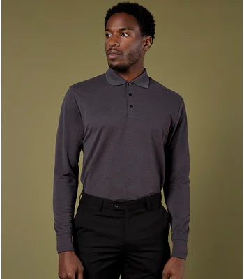 Kustom Kit Kustom Kit Long Sleeve Poly/Cotton Piqué Polo Shirt in GPH