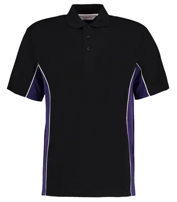 Kustom Kit Kustom Kit Track Poly/Cotton Piqué Polo Shirt in BK/GY