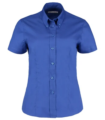 Kustom Kit Kustom Kit Ladies Premium Short Sleeve Tailored Oxford Shirt in ROY