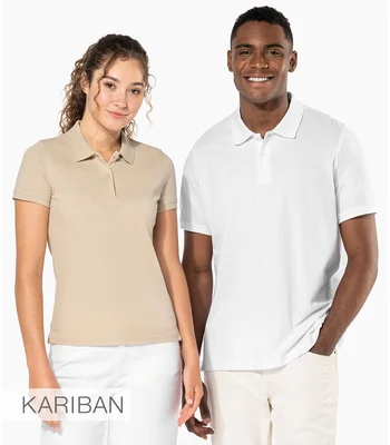 Kariban Kariban Organic 180 Piqué Polo Shirt in WHI