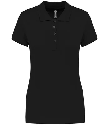 Kariban Kariban Ladies Short Sleeve Piqué Polo Shirt in BLK