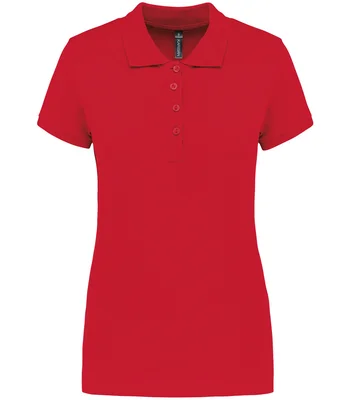 Kariban Kariban Ladies Short Sleeve Piqué Polo Shirt in RED