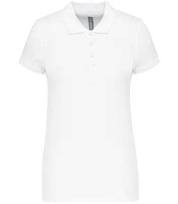 Kariban Kariban Ladies Short Sleeve Piqué Polo Shirt in WHI