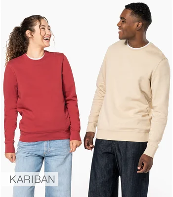 Kariban Kariban Unisex Eco Friendly Crew Neck Sweatshirt in RED