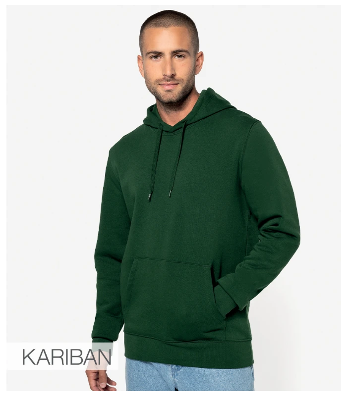 Kariban Kariban Eco Friendly Hooded Sweatshirt in BLK
