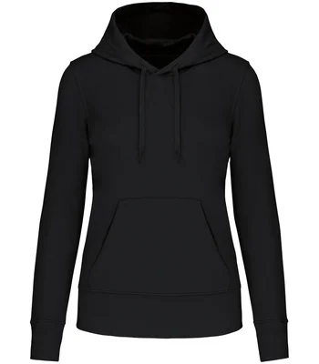 Kariban Kariban Ladies Eco Friendly Hooded Sweatshirt in BLK