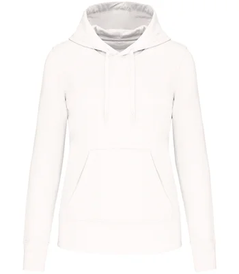 Kariban Kariban Ladies Eco Friendly Hooded Sweatshirt in WHI