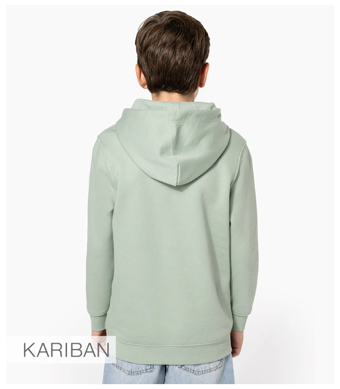 Kariban Kariban Kids Eco Friendly Hooded Sweatshirt in BLK