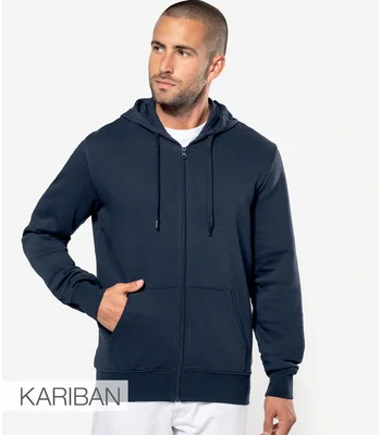 Kariban Kariban Eco Friendly Full Zip Hoodie in NAV