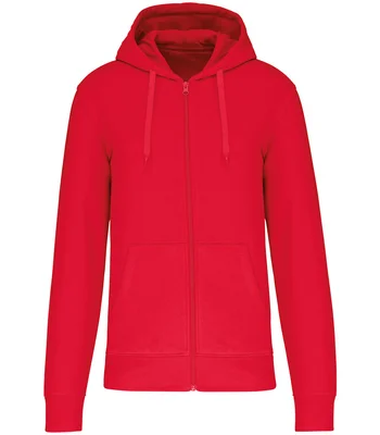 Kariban Kariban Eco Friendly Full Zip Hoodie in RED