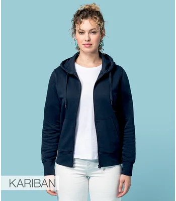Kariban Kariban Ladies Eco Friendly Full Zip Hoodie in NAV