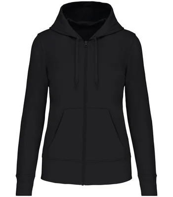 Kariban Kariban Ladies Eco Friendly Full Zip Hoodie in BLK