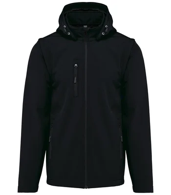 Kariban Kariban Unisex Three Layer Hooded Soft Shell Jacket in Black