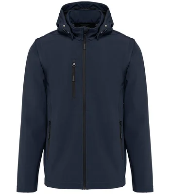 Kariban Kariban Unisex Three Layer Hooded Soft Shell Jacket in Navy