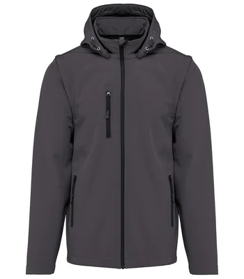 Kariban Kariban Unisex Three Layer Hooded Soft Shell Jacket in Titanium