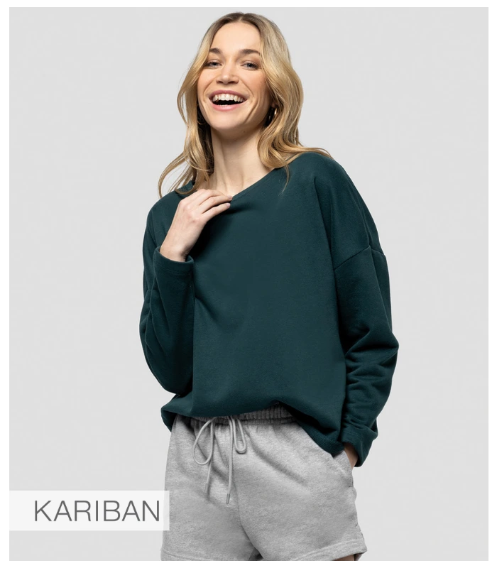 Kariban Kariban Ladies Oversized Sweatshirt in BLK