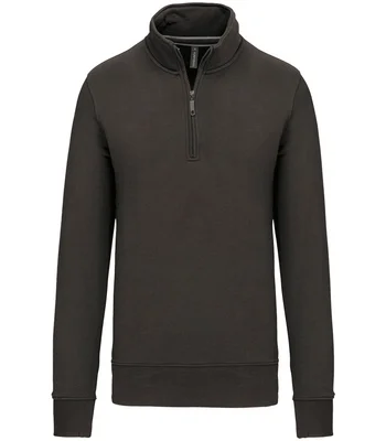 Kariban Kariban Zip Neck Sweatshirt in DGY