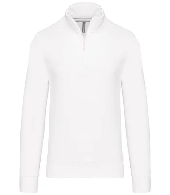 Kariban Kariban Zip Neck Sweatshirt in WHI