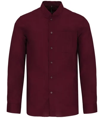 Kariban Kariban Long Sleeve Mandarin Collar Shirt in WIN