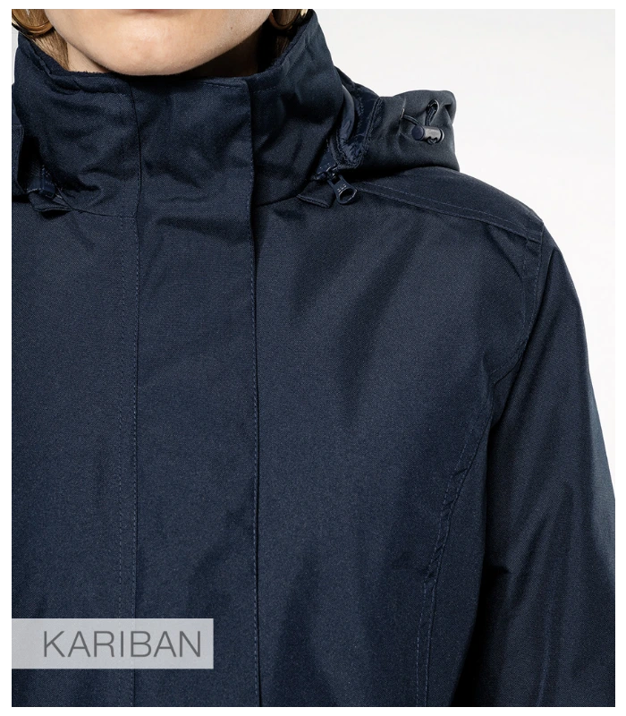 Kariban Kariban Ladies Parka Jacket in BLK