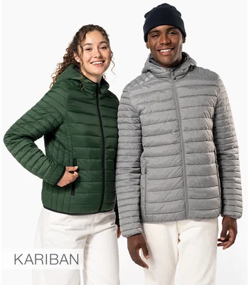 Kariban Kariban Lightweight Hooded Padded Jacket in MLS