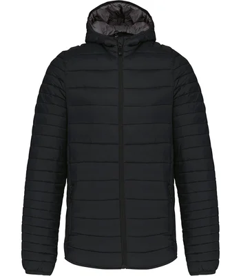 Kariban Kariban Lightweight Hooded Padded Jacket in BLK