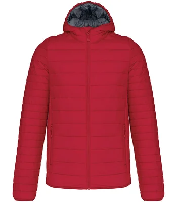 Kariban Kariban Lightweight Hooded Padded Jacket in RED
