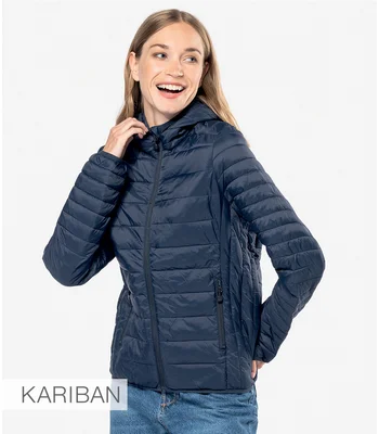 Kariban Kariban Ladies Lightweight Hooded Padded Jacket in NAV