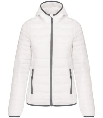 Kariban Kariban Ladies Lightweight Hooded Padded Jacket in WHI