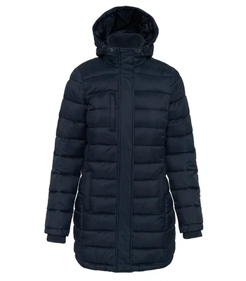 Kariban Kariban Ladies Lightweight Long Padded Parka Jacket in NAV