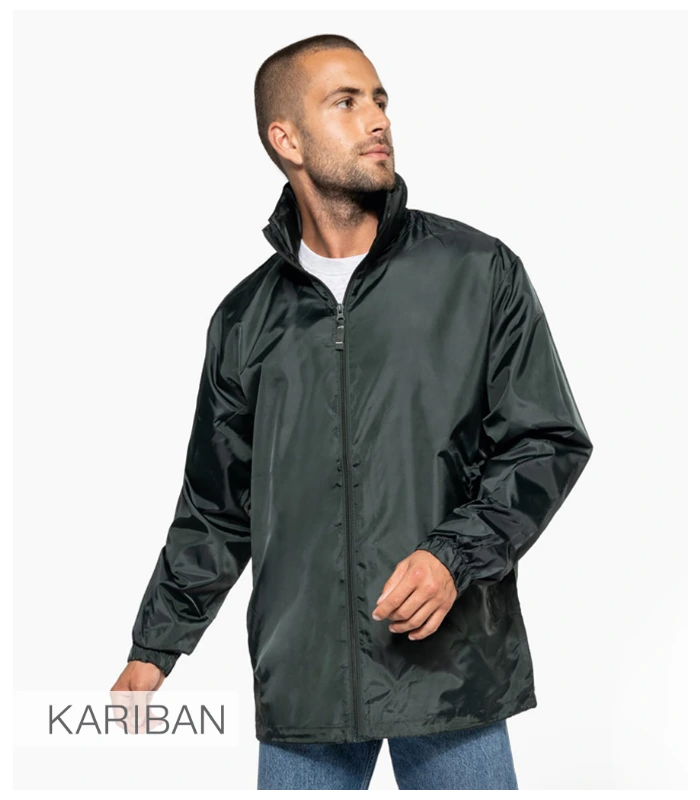 Kariban Kariban Windbreaker Jacket in BLK