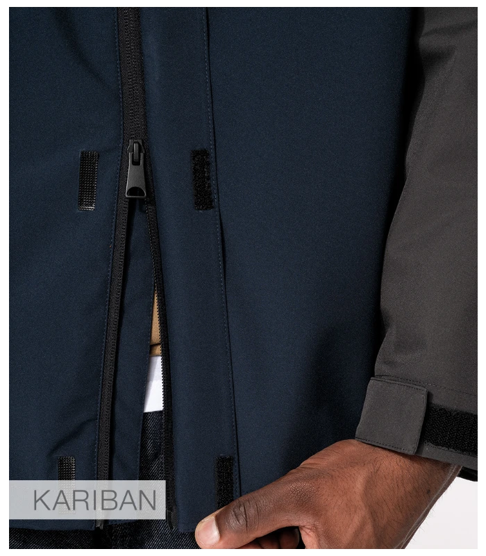 Kariban Kariban Unisex 3-in-1 Two Tone Hooded Parka Jacket in Black