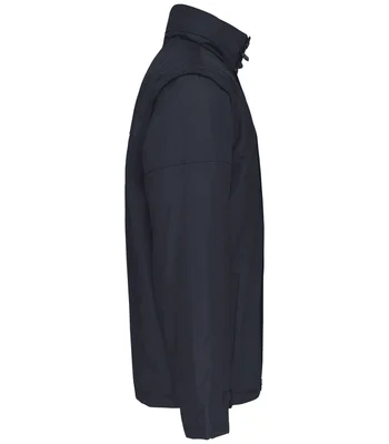 Kariban Kariban Factory Zip Off Sleeve Jacket in BK/BK