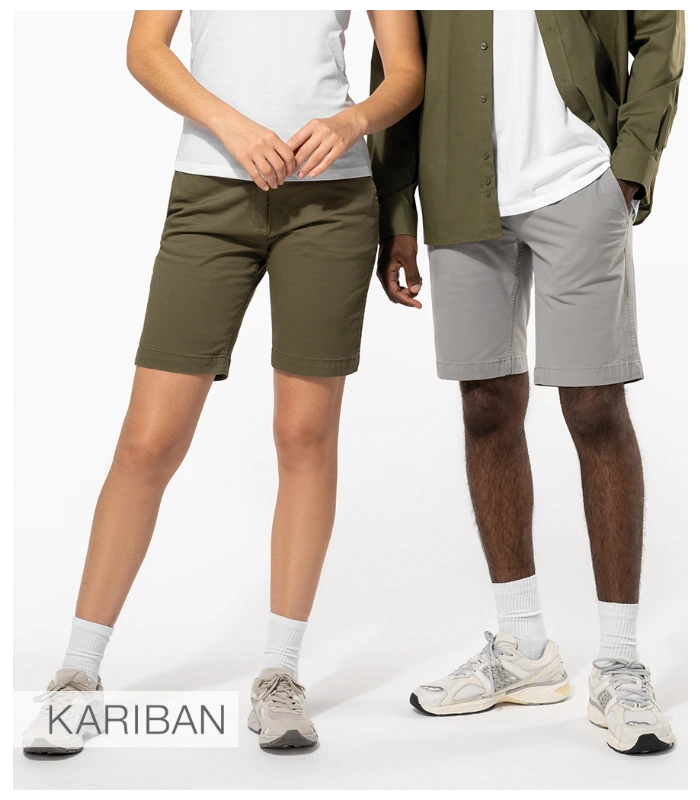 Kariban Kariban Chino Bermuda Shorts in BLK
