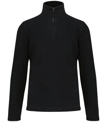 Kariban Kariban Enzo Zip Neck Micro Fleece in BLK