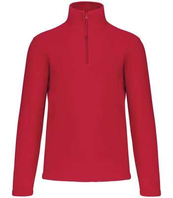 Kariban Kariban Enzo Zip Neck Micro Fleece in RED