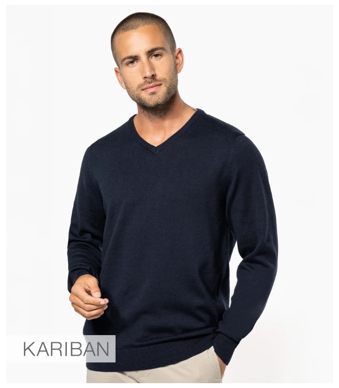 Kariban Kariban Cotton Acrylic V Neck Sweater