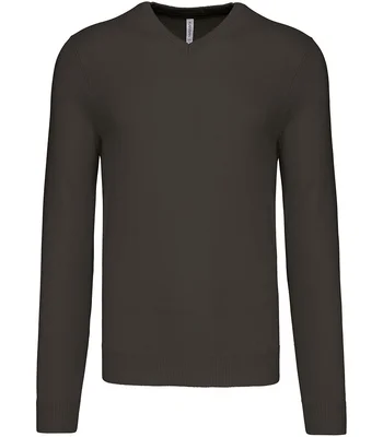Kariban Kariban Cotton Acrylic V Neck Sweater in DGY