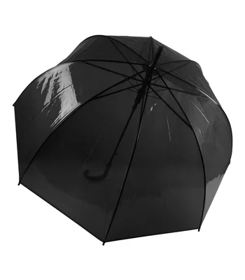 Kimood Kimood Transparent Umbrella in BLK