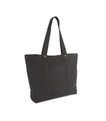 Kimood Kimood Washed Cotton Shopper Bag in Washed Black