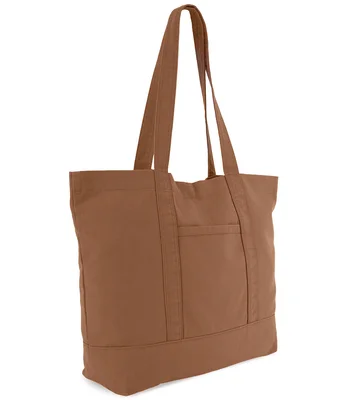 Kimood Kimood Washed Cotton Shopper Bag in Washed Cinnamon