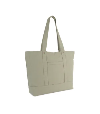 Kimood Kimood Washed Cotton Shopper Bag in Washed Black