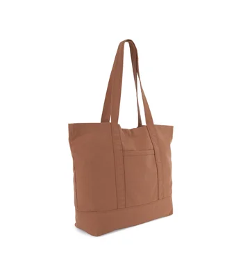 Kimood Kimood Washed Cotton Shopper Bag in Washed Russet