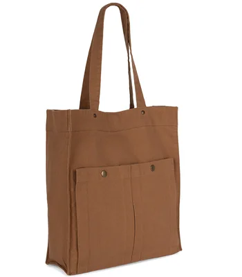 Kimood Kimood Washed Cotton Bag with Pockets in Washed Cinnamon
