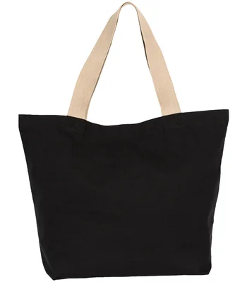Kimood Kimood Large Recycled Flat-Bottom Shopping Bag in BL/HM
