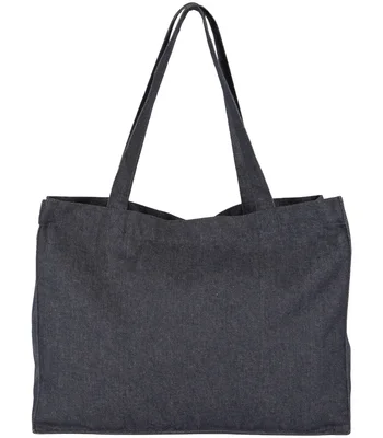 Kimood Kimood Large Recycled Cotton Denim Look Shopping Bag in RCD