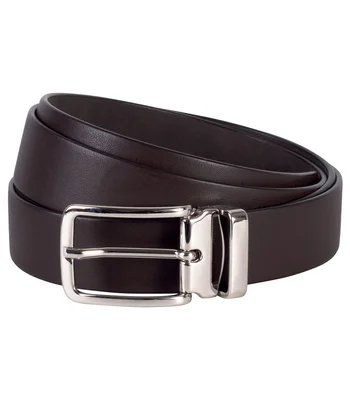 K-Up K-UP Classic Leather Belt in Dark Brown