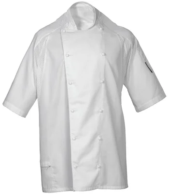 Le Chef Le Chef Short Sleeve Executive Jacket in White